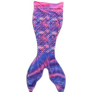 Comfy Tails Fleece Mermaid Tail Blanket pink/green Super Soft Sleeping Wrap 44”